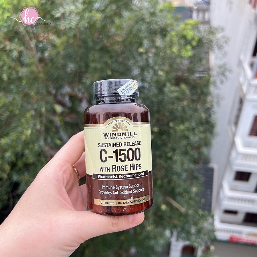 Viên uống bổ sung vitamin C-1500 mg, giúp chống lại các gốc tự do gây hại cho tế bào - Hương Chất Cosmetic