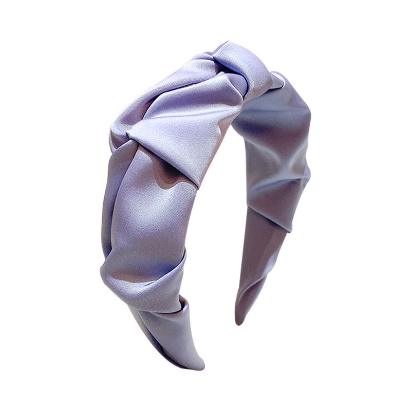 Cài tóc bản rộng vải satin màu macaron phong cách Pháp cổ điển thời trang xuân hè