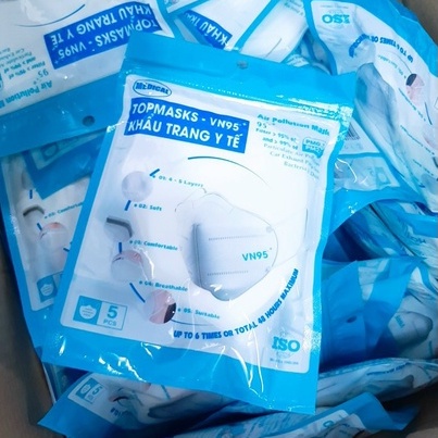 Khẩu Trang Y Tế 5 Lớp TopMasks N95+ (Hộp 30 cái) | BigBuy360 - bigbuy360.vn