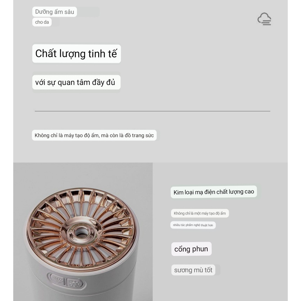 Máy khuếch tán tinh dầu xe hơi Mới (Sạc Pin) phun sương khử mùi | máy xông tinh dầu ô tô, bàn làm việc