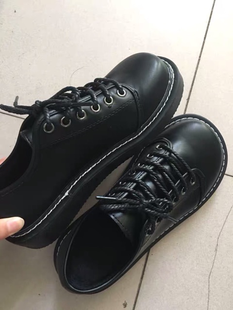[SẴN NÂU 36] Giày ulzzang da lì dây tròn - F179 (ảnh thật ở cuối) | BigBuy360 - bigbuy360.vn