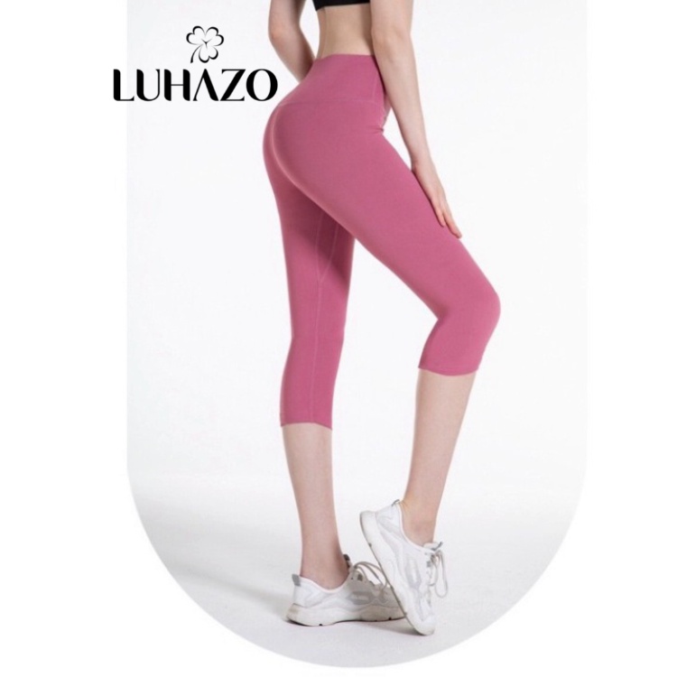 Quần Tập Gym Yoga Nữ LUHAZO Lửng Gen Bụng Nâng Mông Co Giãn Thấm Hút Mồ Hôi Ôm Body HÀNG QUẢNG CHÂU T3 MT7FK TK3T102