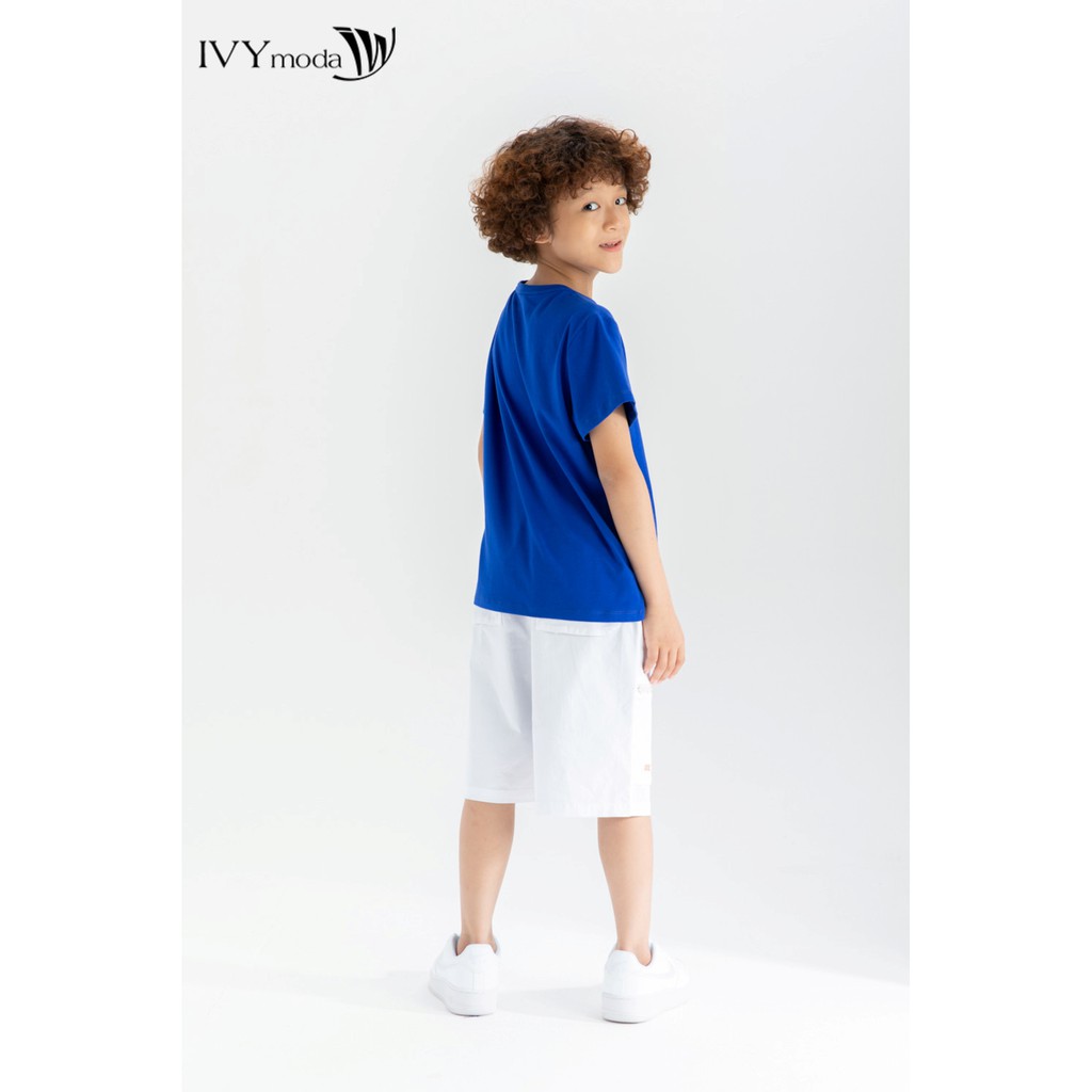 Áo thun bé trai túi khủng long IVY moda MS 57K1353
