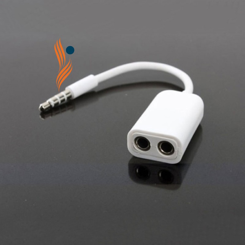 Bộ chia cổng jack âm thanh 3.5mm cho điện thoại iPhone Laptop Tablet MP3