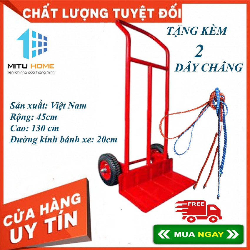 [ BIGSALE ] Xe đẩy hàng 2 bánh tải trọng 200kg - Bảo hành 6 tháng - MITUHOME - TẶNG KÈM 2 DÂY CHẰNG