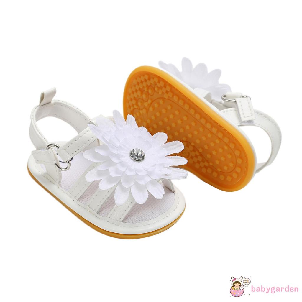 Xăng đan Da PU Đế Mềm Họa Tiết Hoa Hướng Dương Cho Bé Gái