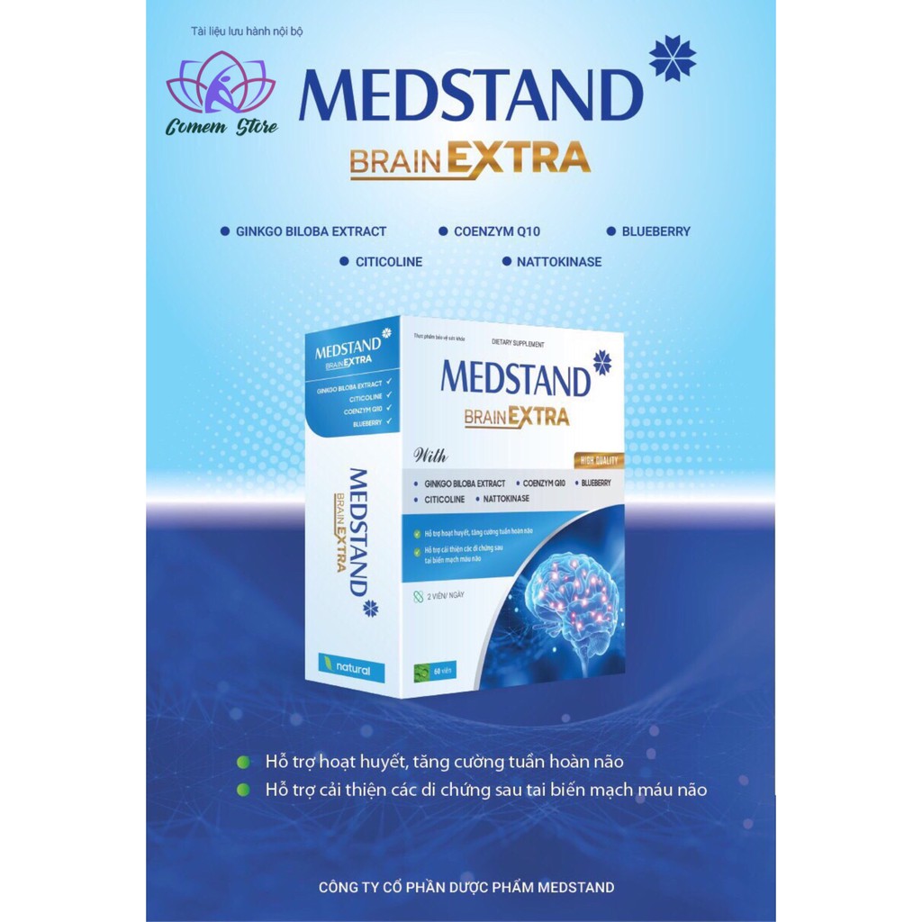 Hoạt Huyết Dưỡng Não Medstand Brain Extra- Hộp 60 Viên