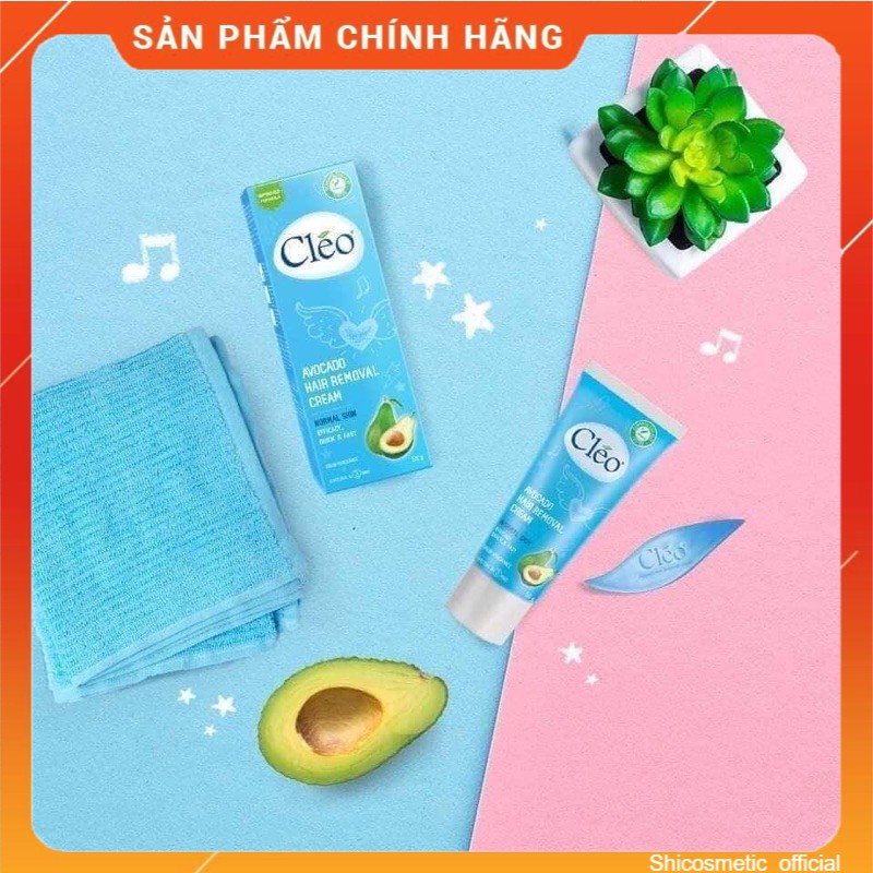 [HIỆU QUẢ THẬT🍀🍀 ]  Kem tẩy lông- Kem triệt nách Cleo dành cho da thường - Xanh 50g