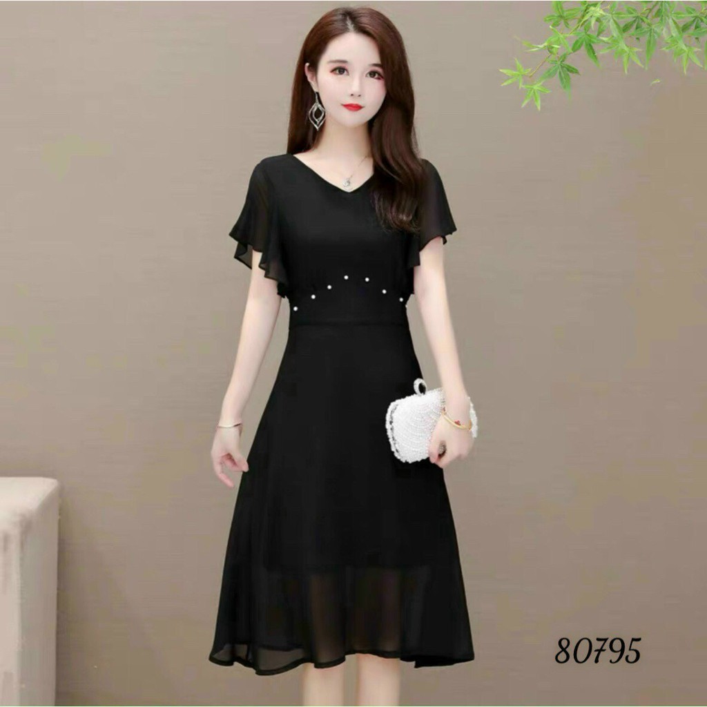 ĐẦM TRUNG NIÊN BAD SHOP DỰ TIỆC SIZE M ĐẾN 3XL MÀU ĐEN PHỐI HOA | BigBuy360 - bigbuy360.vn