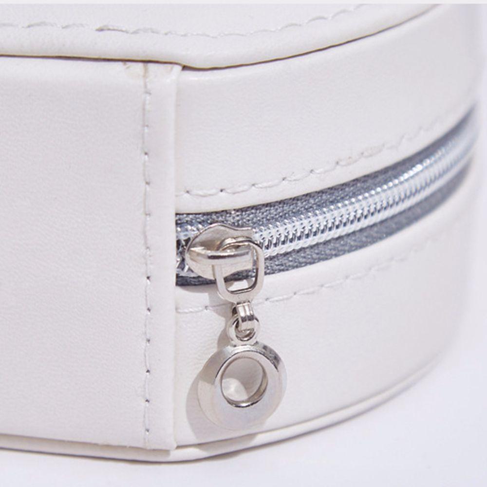 ANEMONE Hộp Đựng Trang Sức Hình Tròn Có Khóa Kéo Chống Thấm Nước Tiện Dụng