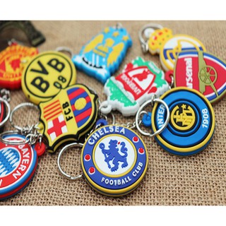 Móc khóa cao su 2 mặt clb bóng đá