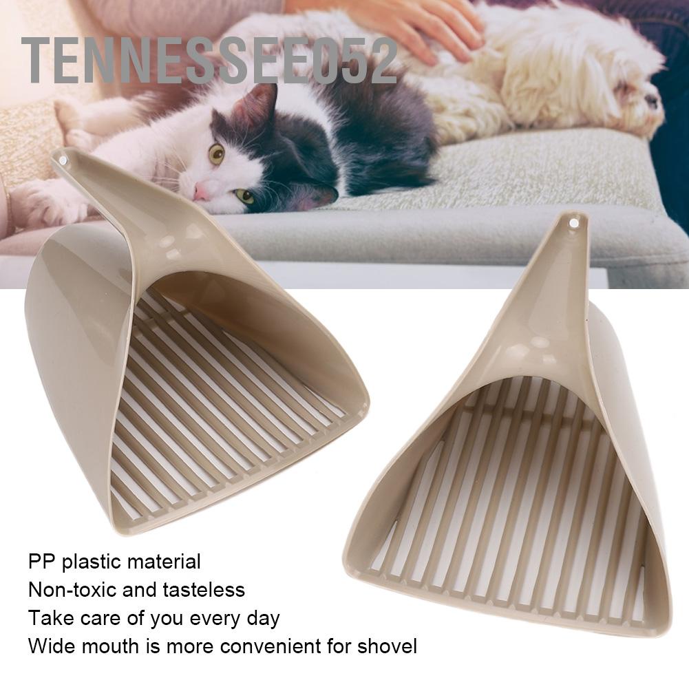 Tennessee052 2Pcs/ Set Cat Litter Boxes Shovel Cleaning Tool Toilet Plastic Scoop with Handle