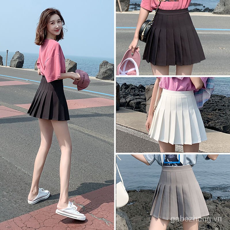 [Mã FAMAYWA giảm 10K đơn 50K] Chân váy xếp ly dáng chữ A ngắn thời trang thu đông cho nữ