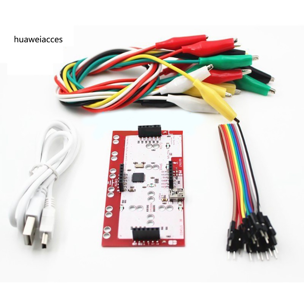 HUA-Alligator Clip Jumper Wire Makey Makey Standard Controller Board Kit for Arduino