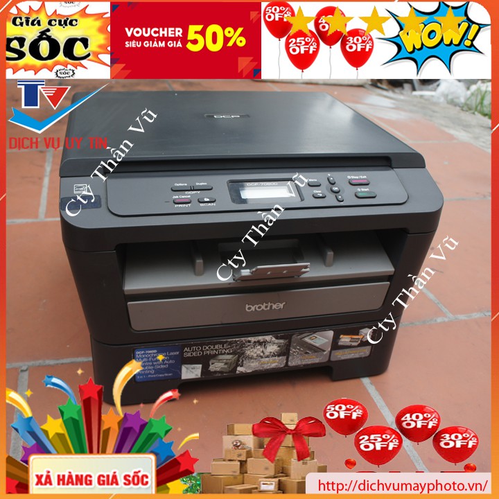 Máy in cũ đa năng có in 2 mặt tự động Brother DCP 7060D chạy ổn định có photocopy scan sắc nét bảo hành 2 tháng