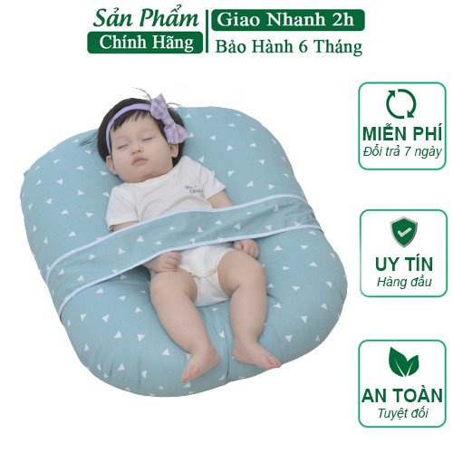 Gối chống trào ngược cho bé, đệm chống trào ngược cho bé, đệm ngủ cho bé sơ sinh (85cm x 78cm)