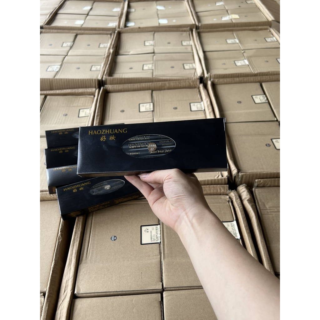 Chì Xé Kẻ Mày Haozhuang Cứng Phẩy Sợi Eyebrow Pencil Sắc Nét, Chống Nước, Lâu Trôi.