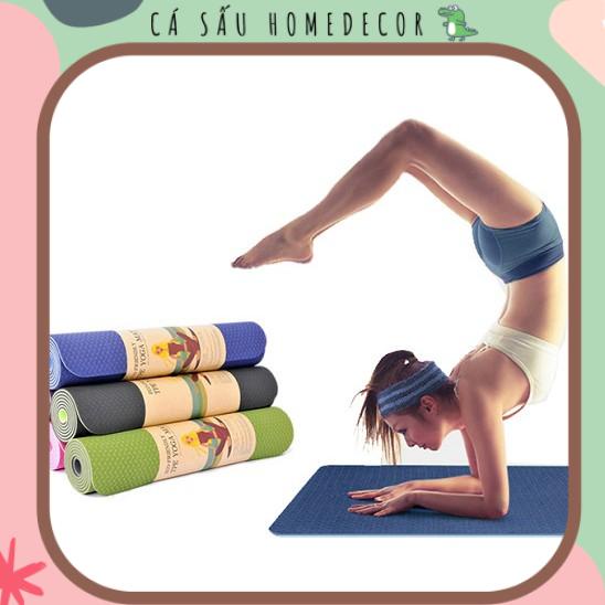 Thảm Yoga TPE 2 Lớp Chống Thấm Chống Trượt 6MM Loại Tốt