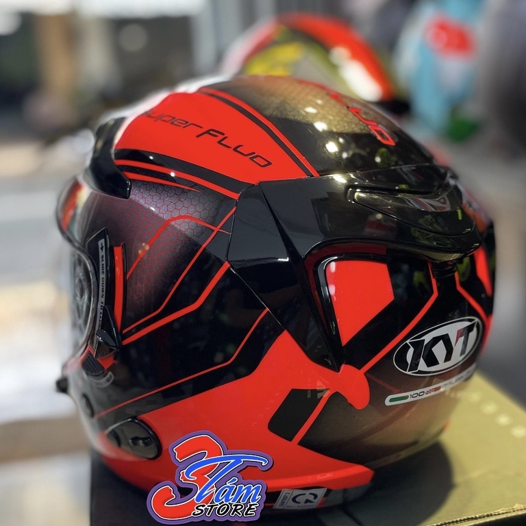 NÓN BẢO HỘ KYT 3/4 CHÍNH HÃNG SUPER RED YWVNX0009