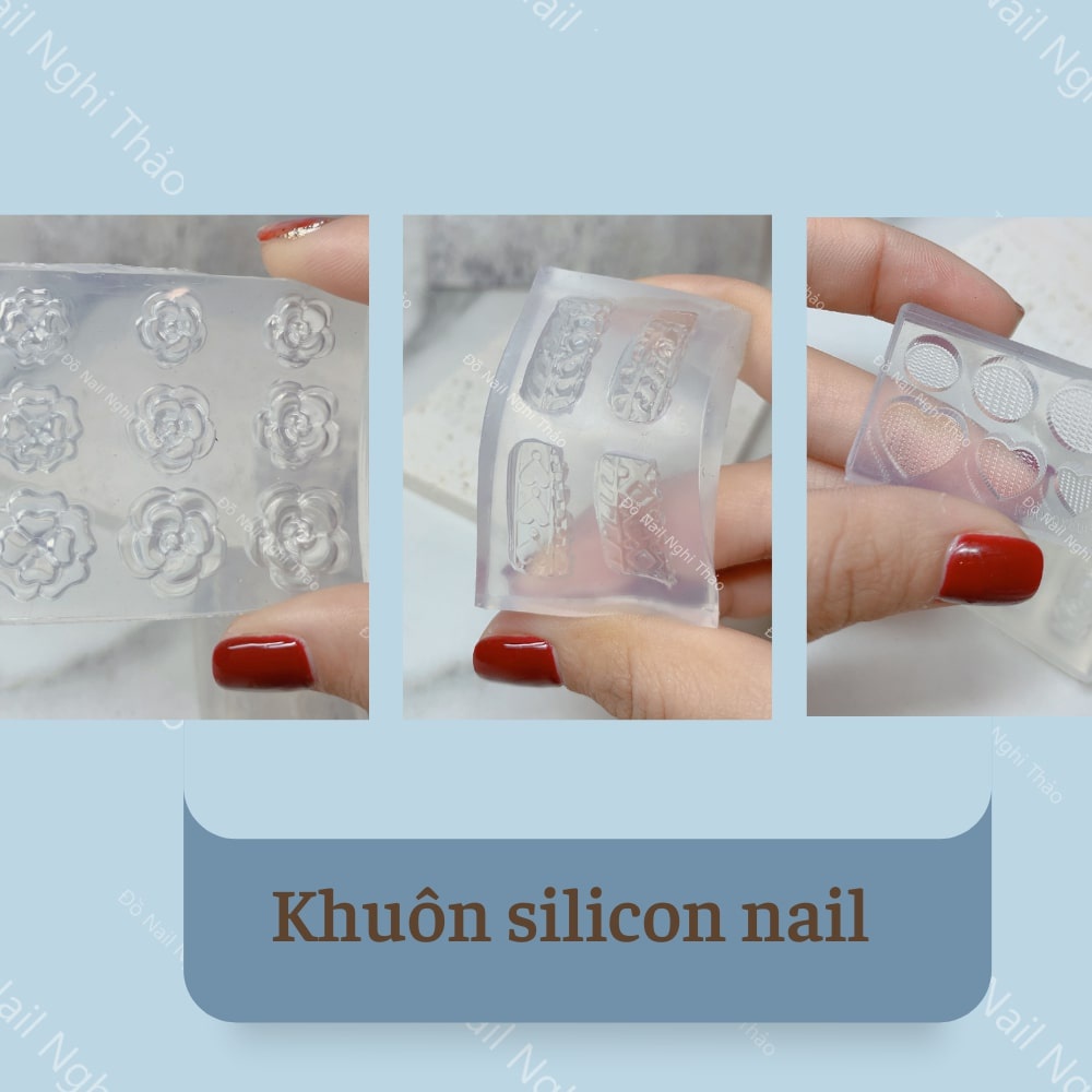 Khuôn silicon nail , khuôn silicone làm charm nail