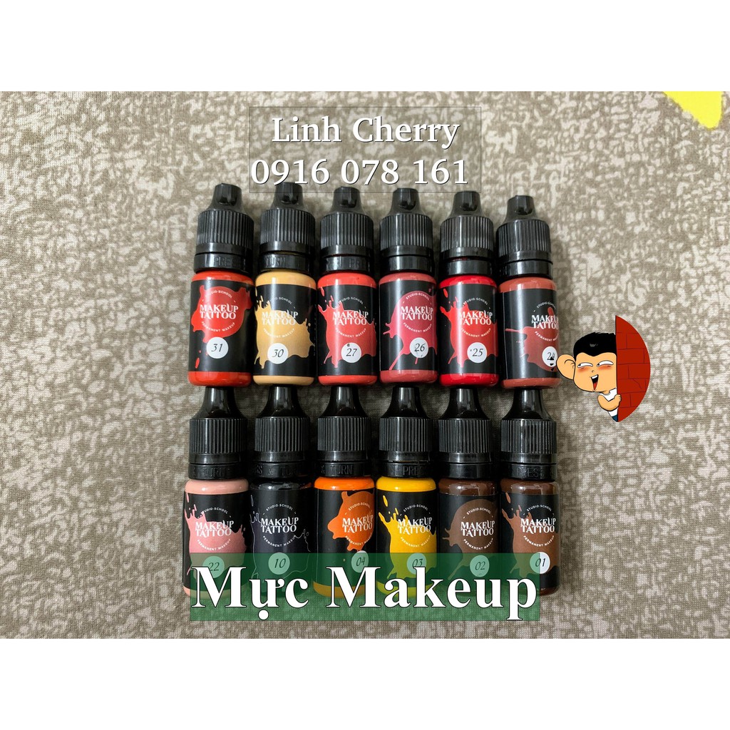 [Chính hãng] mực makeup đủ màu, mực hữu cơ bám nhanh, màu lên đẹp