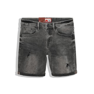 Quần Đùi Jean Nam Xắn Lai Xám, Chất Vải Denim Co Giãn Nhẹ, QD000590, SOMEHOW