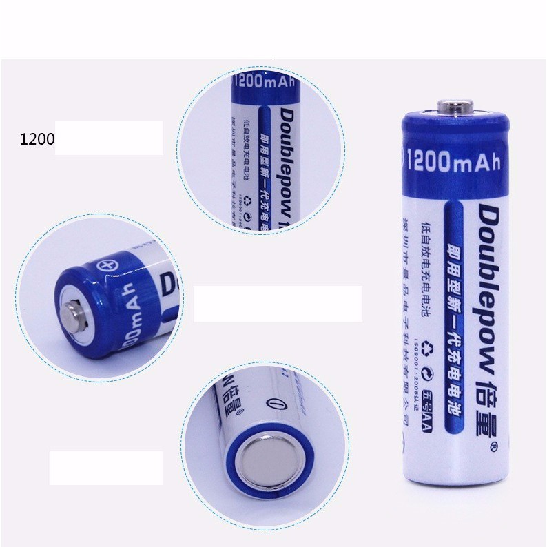 Sạc pin đa năng Doublepow DP-B01 và 2pin Doublepow AA 1200mAh