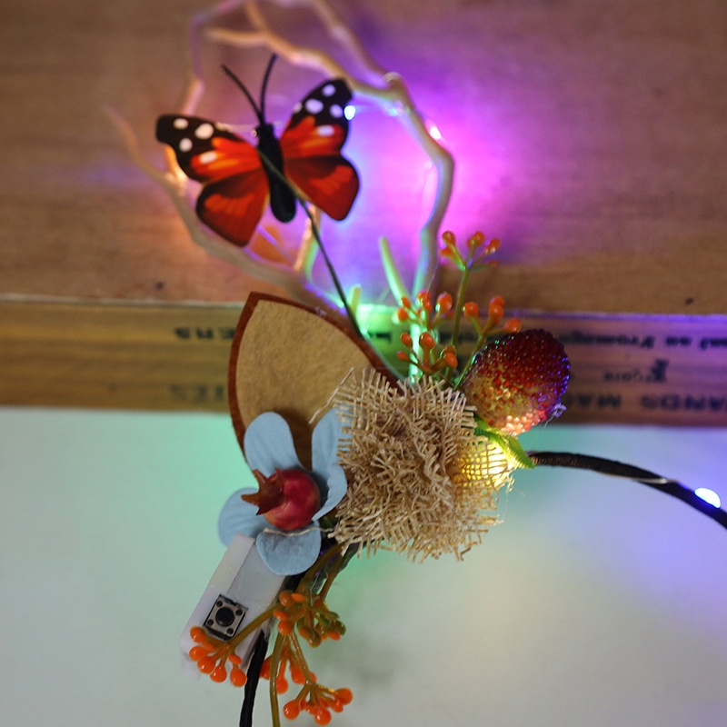 Băng Đô Cài Tóc Hình Sừng Hươu Phát Sáng Cho Bé Gái