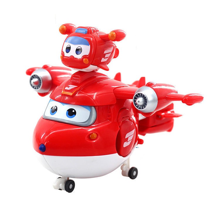 Mô hình máy bay Jet tia chớp cỡ lớn và thú cưng đồ chơi trẻ em super wings đội bay siêu đẳng