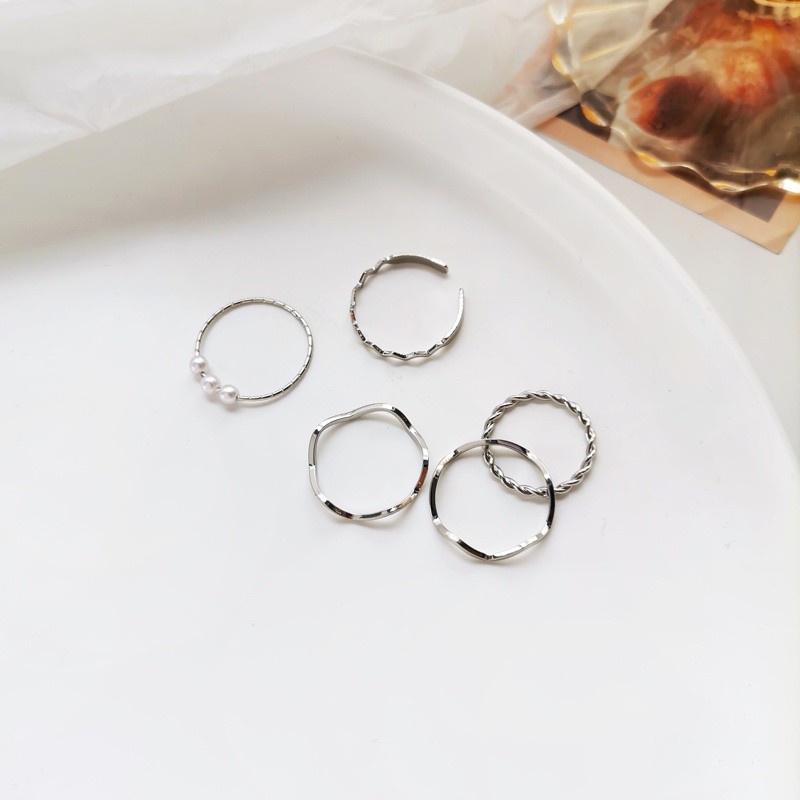 Set Nhẫn Đeo Khớp Ngón Tay Phong Cách Hip Hop Đơn Giản