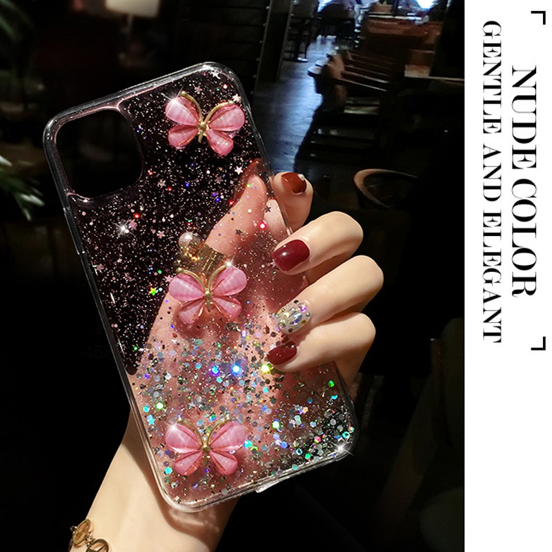 Ốp Lưng Hình Bướm Cho iphone 15 14 11 12 13 pro max xr x 7 8 plus