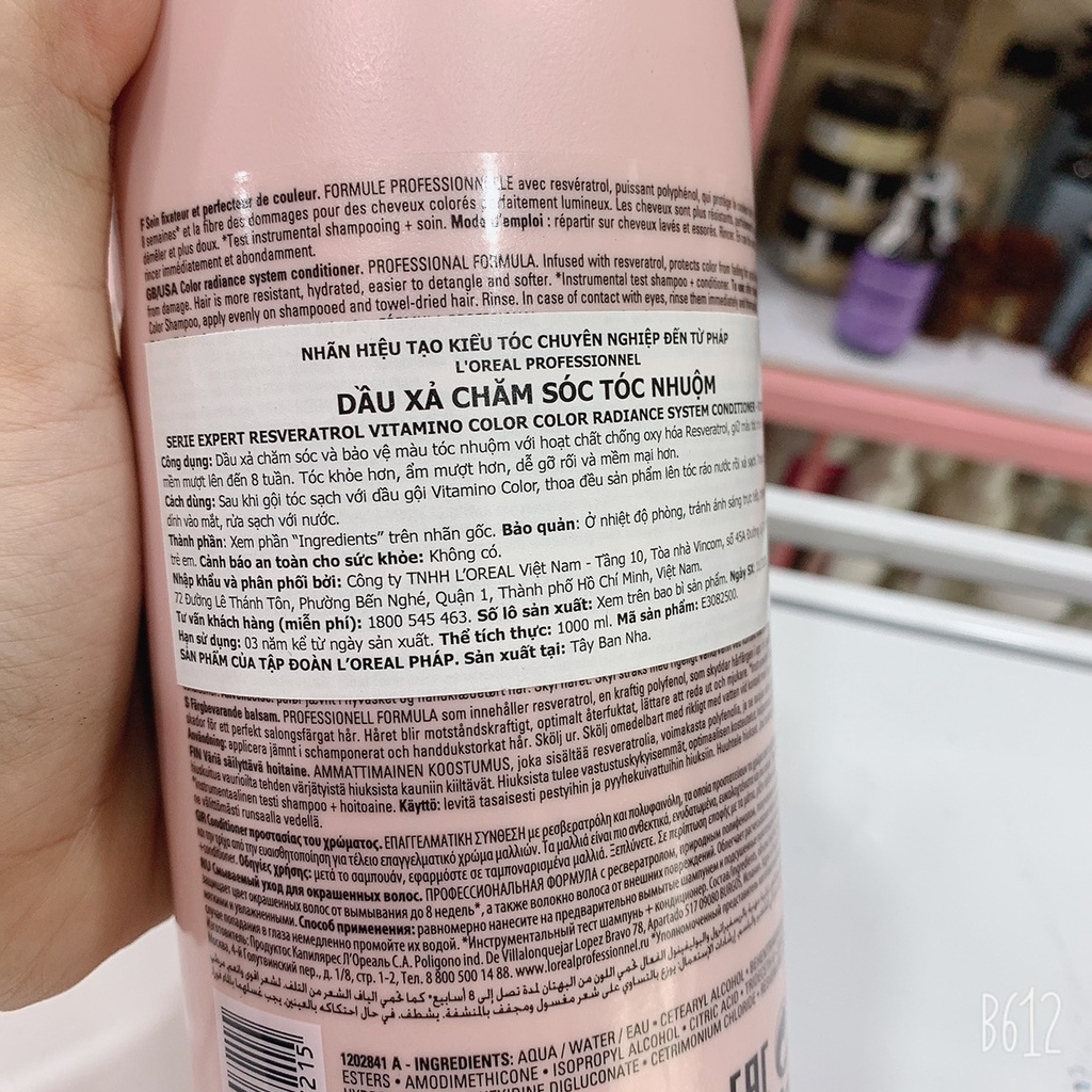 DẦU XẢ GIỮ MÀU NHUỘM VITAMINO COLOR L'OREAL 1000ML