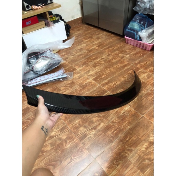 Đuôi gió thể thao, cánh lướt gió Xe Elantra 2016 - 2022- Hàng Sơn sẵn cacbon Tặng kèm keo dính