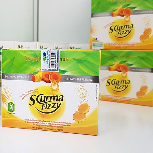 Viên sủi Nano curcumin scurma fizzy - Tốt cho người đau dạ dày
