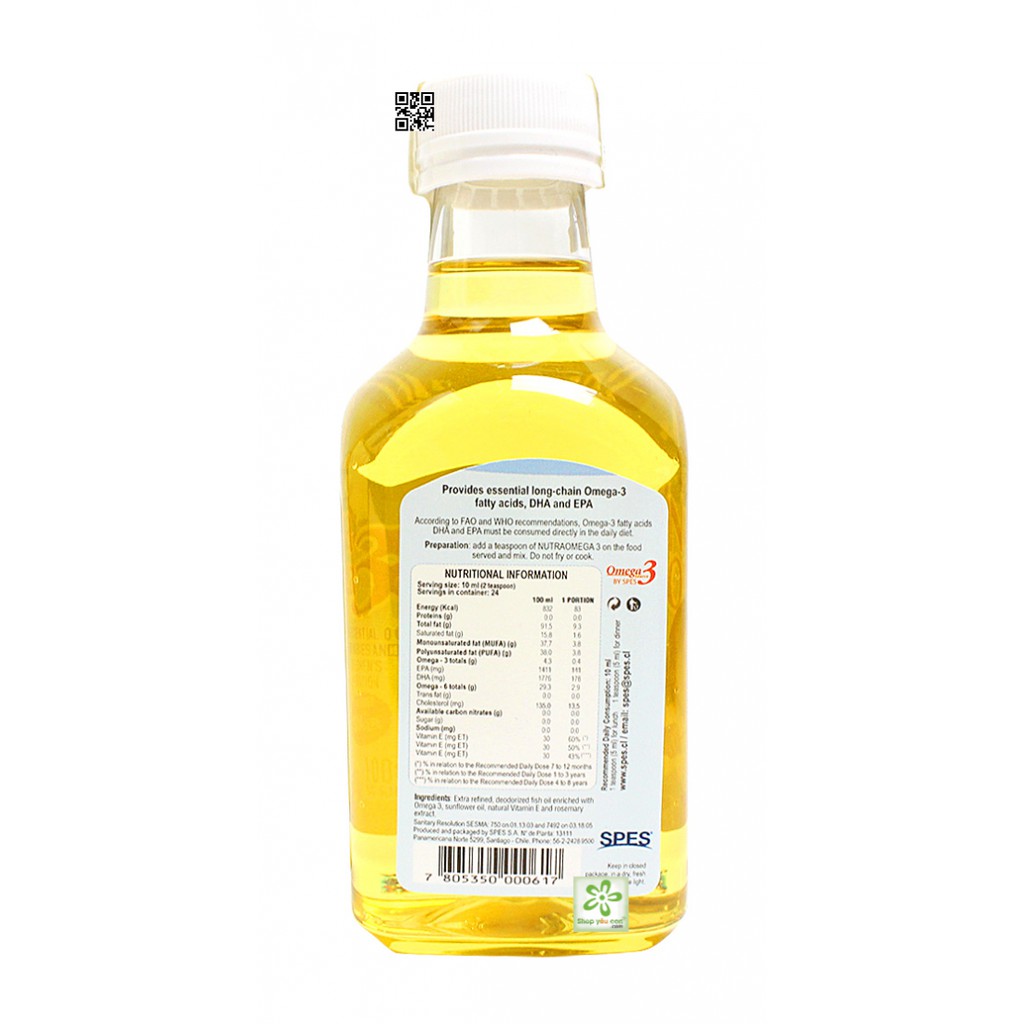 Dầu Nutra Omega 3 cá hồi - 240ml