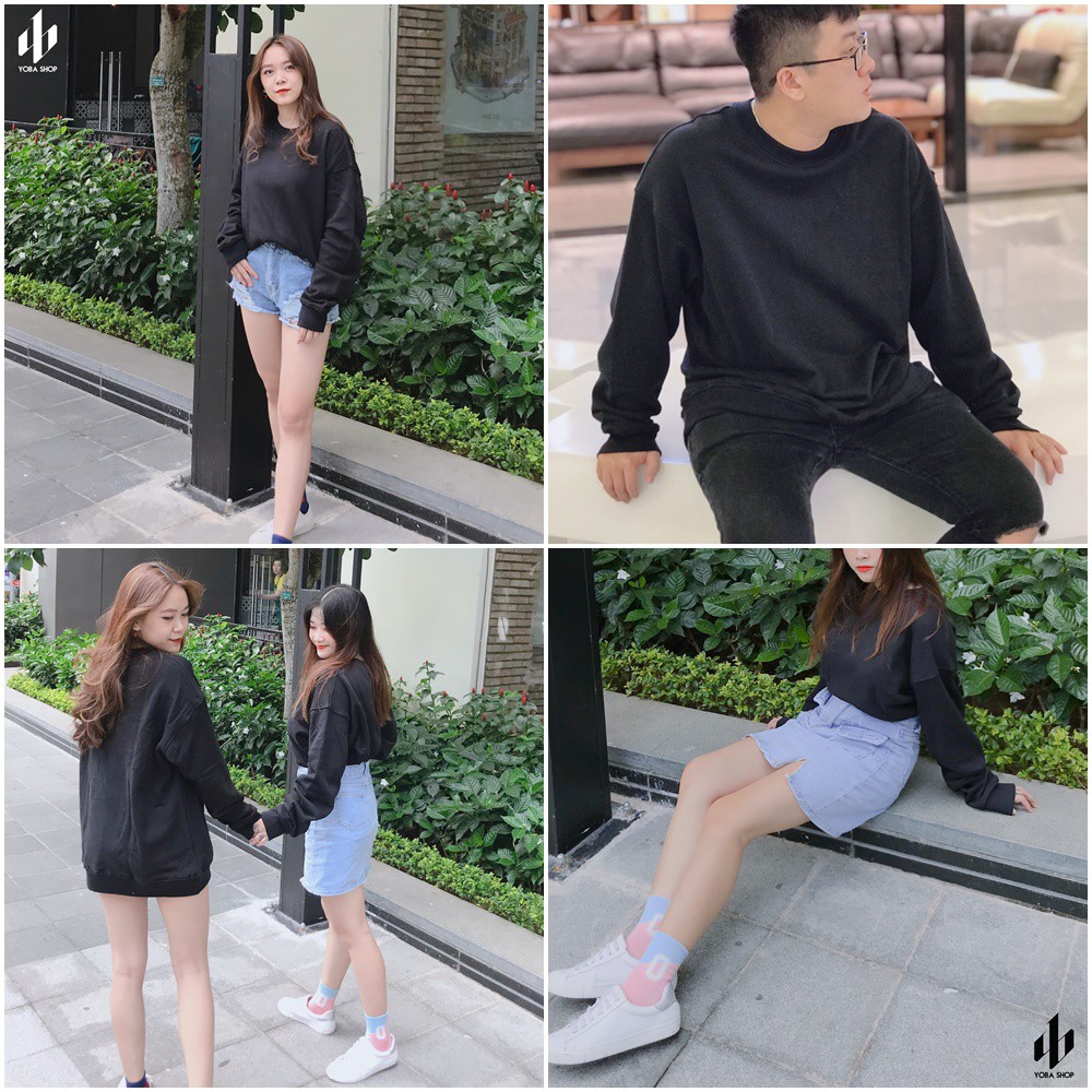 ÁO TAY DÀI SWEATER NỈ TRƠN ĐỦ MÀU (HÌNH THẬT 100%) | BigBuy360 - bigbuy360.vn
