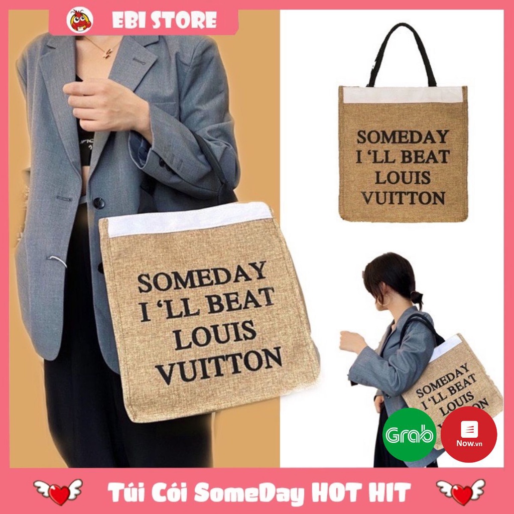 Túi Cói In Chữ Someday Hot Hit Thích Hợp Đi Biển, Du Lịch