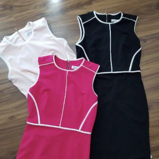 Đầm ôm Body Sheath Dress viền trắng