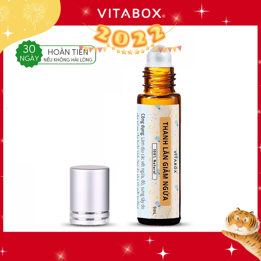 Thanh lăn thoa vết muỗi đốt VITABOX 100% thiên nhiên, giảm ngứa hiệu quả vết côn trùng cắn, mẩn do dị ứng