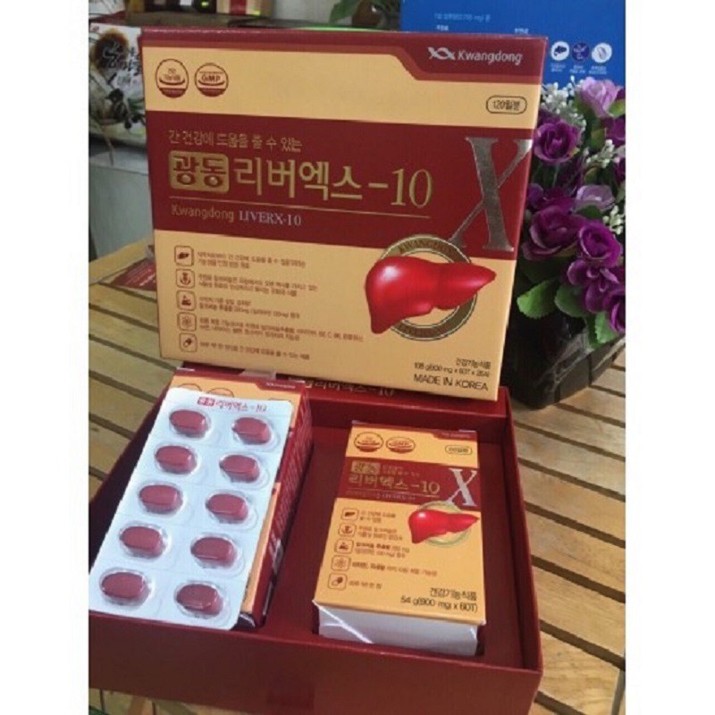 Viên Uống Bổ Gan Kwangdong LiverX-10 Hàn Quốc, Hộp 120 Viên, Giúp Giải Độc Gan Bảo Vệ Sức Khỏe Lá Gan