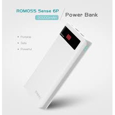 FREESHIP 99K TOÀN QUỐC_Pin sạc dự phòng ROMOSS Sense 6P 20.000mAh Chính Hãng