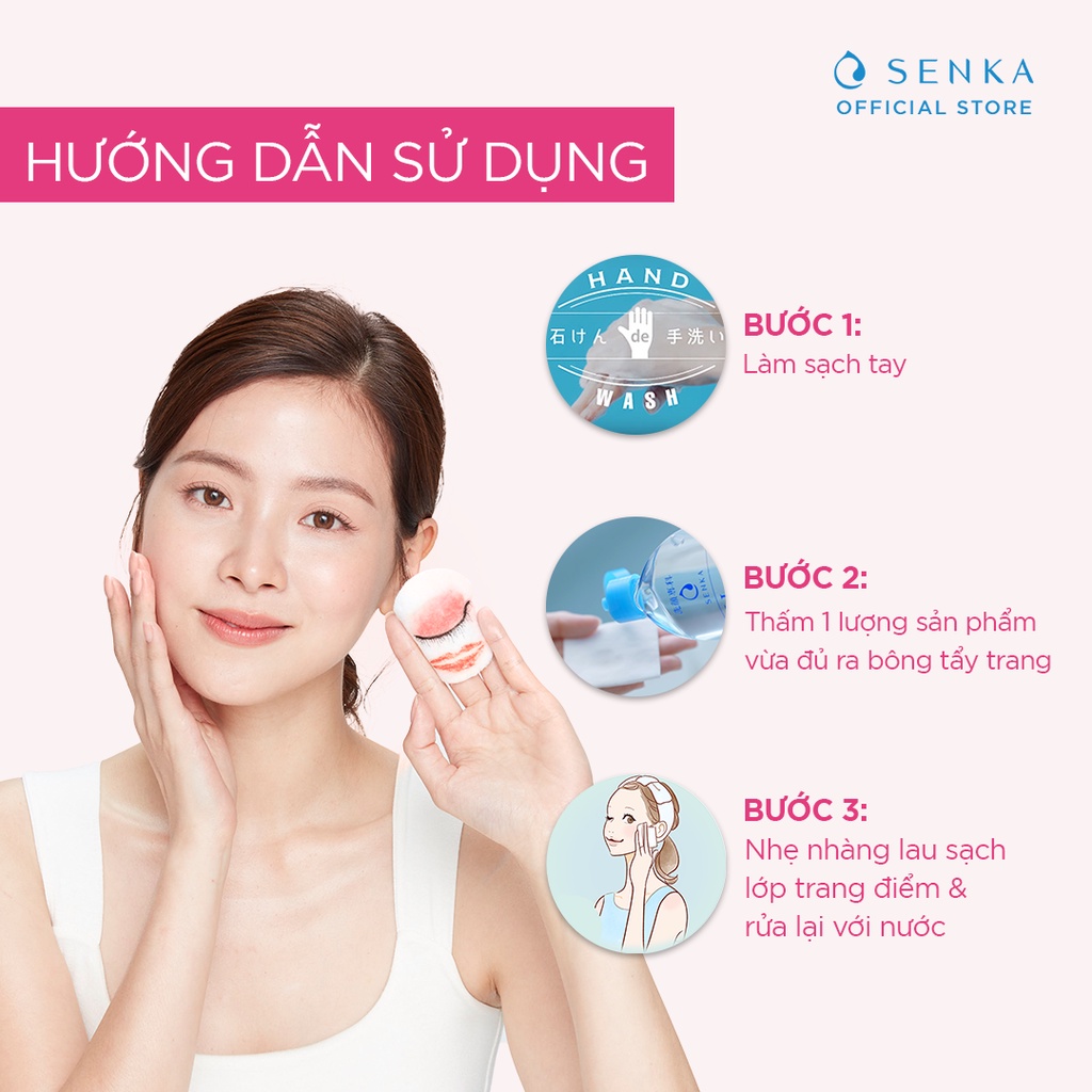 [VT] Nước tẩy trang dưỡng trắng Senka All Clear Water Micellar Formula White 230ml