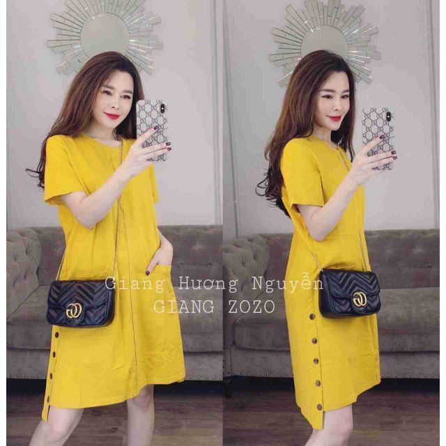{ Sản phẩm }_ 🔥ĐẦM SUÔNG LỆCH TÀ SIÊU XINH_ĐẦM THUN ULZANG VIỀN CÚC SƯỜN ĐẸP