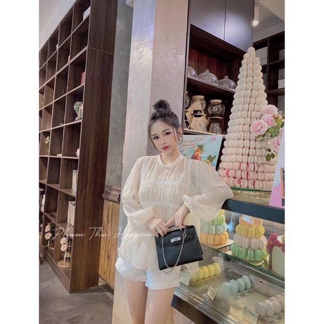 Set 2 món áo bánh bèo tiểu thư