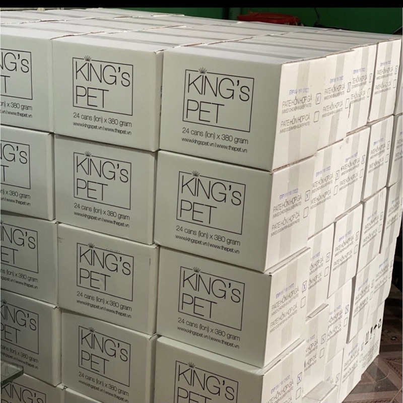KINGsPET pate cho mè0 và giò heo hầm nước dùng cho chó