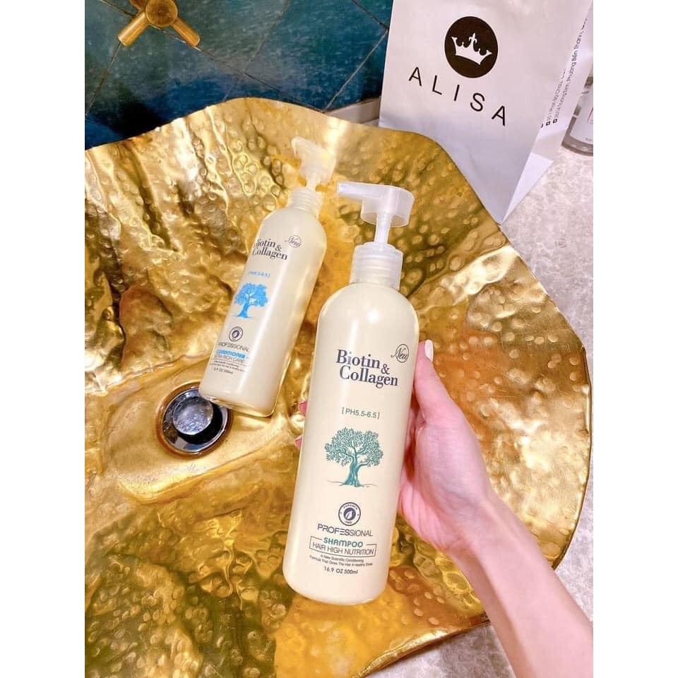 Dầu gội xả Biotin collagen trắng - TO