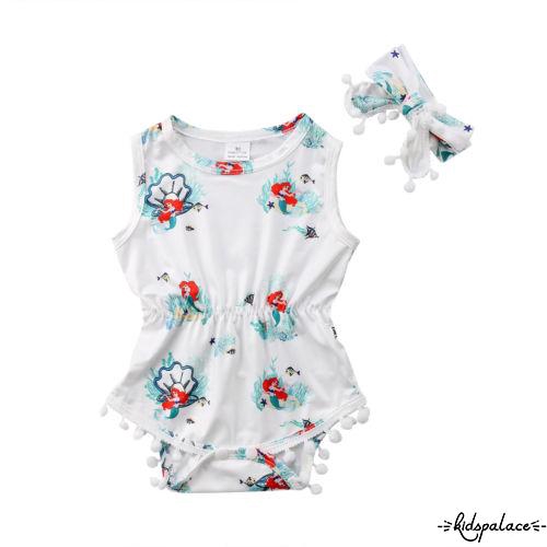 Bộ bodysuit một mảnh + băng đô dễ thương cho bé sơ sinh