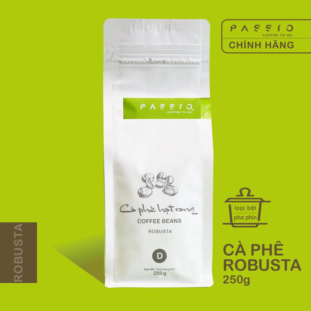 Cà phê Robusta dạng Bột nguyên chất 100% rang mộc - Passio Coffee