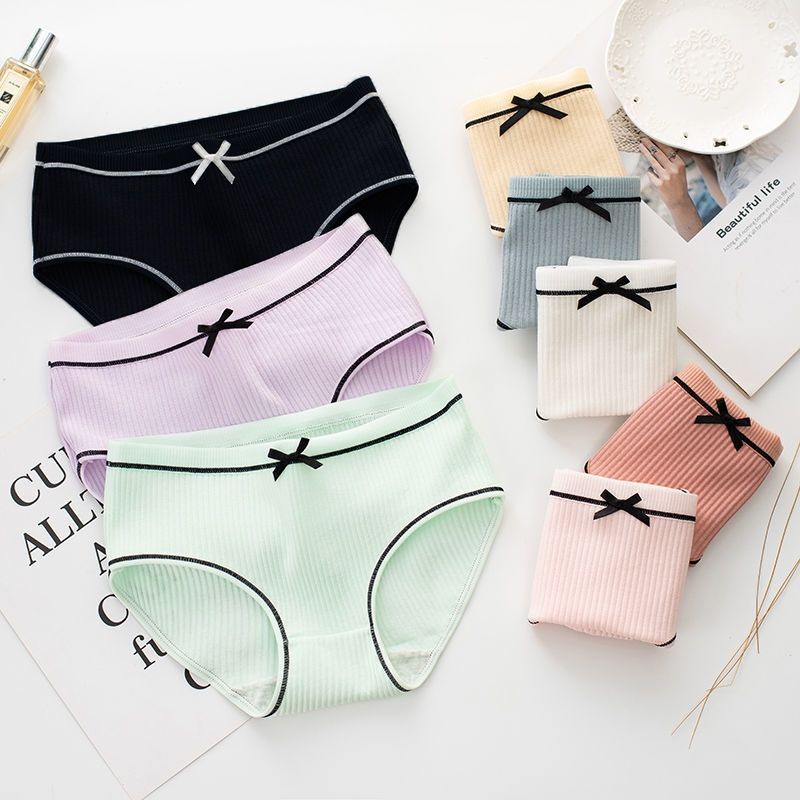 [CHE TÊN 100%] Quần Lót Nữ Cute Quần Chíp Gân Tăm Chất Cotton Quảng Châu Cao Cấp Sexy Xịn Đẹp La.an Store