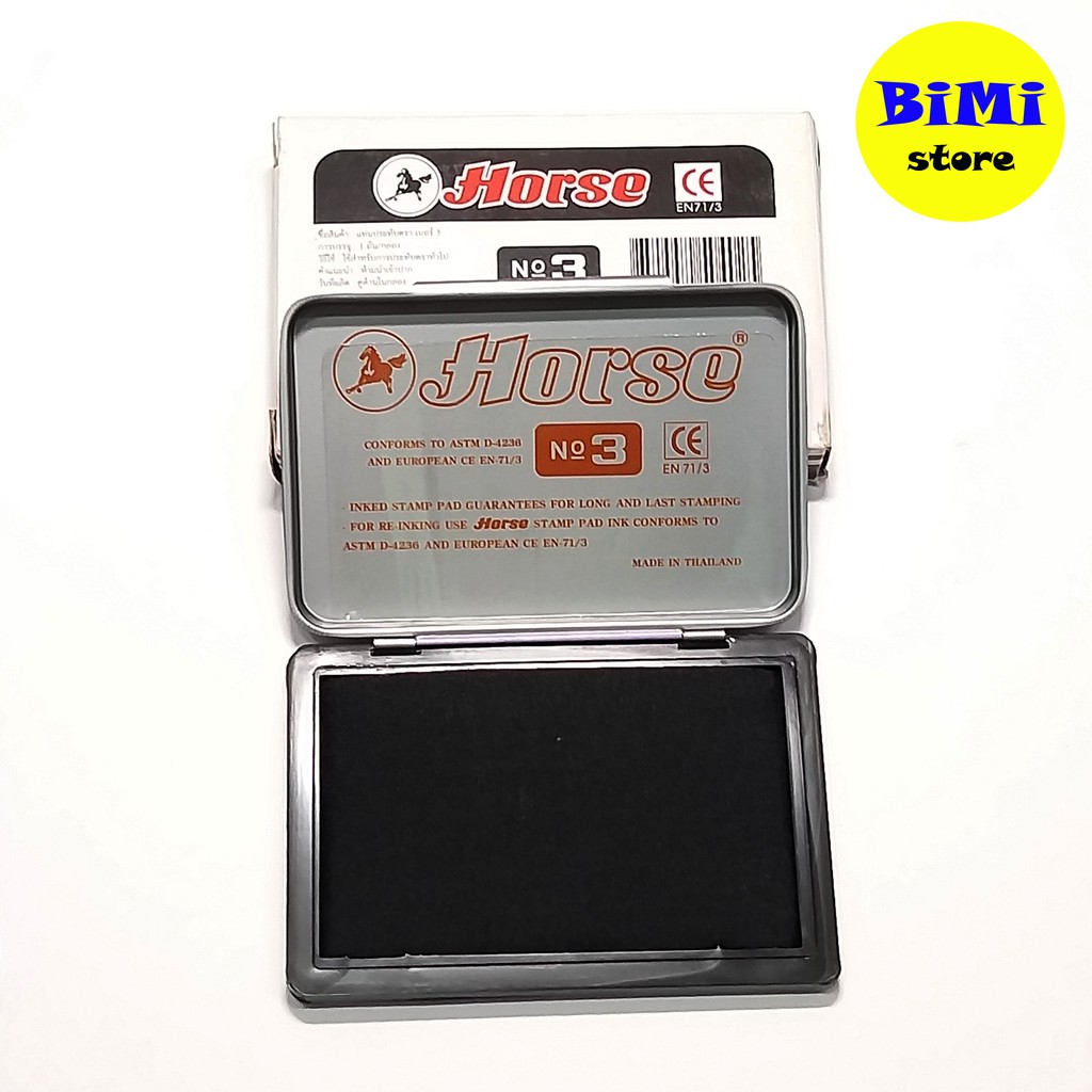 Khay mực lăn tay - Tampon - Hộp dấu Horse No.3 - BiMi store